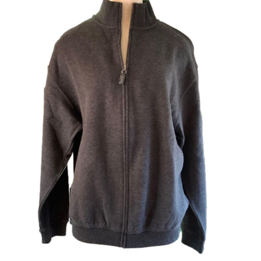 TURNBURY medium dar grey zip up cardigan sweater